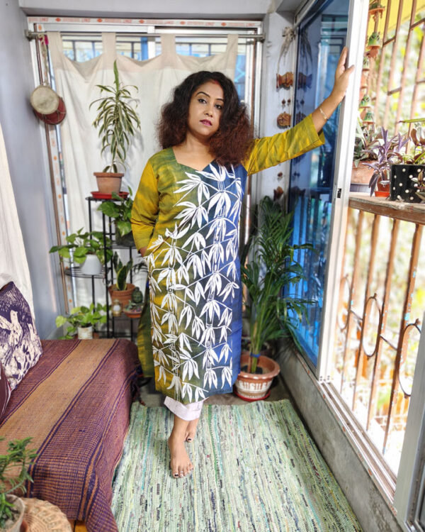 Hand Batik Pure Cotton Kurti – Bamboo Karmuk