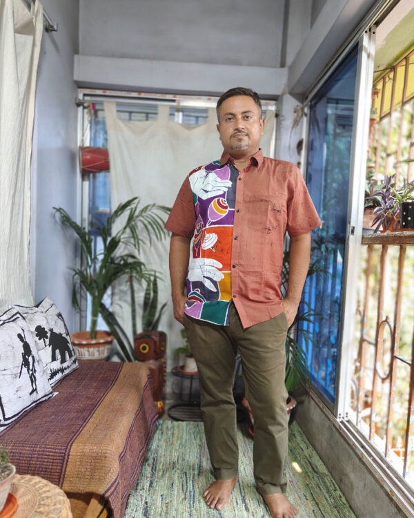 Men's Hand Batik Pure Cotton Shirt – Lattu ~ Spinning Top