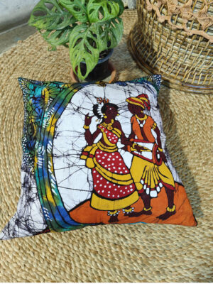 Hand Batik Pure Cotton Cushion Cover – Madol 2, Amar Bangla Series