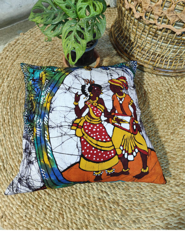 Hand Batik Pure Cotton Cushion Cover – Madol 2, Amar Bangla Series