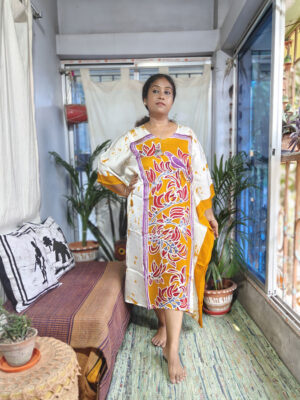Hand Batik Modal Silk Kaftan – Palash