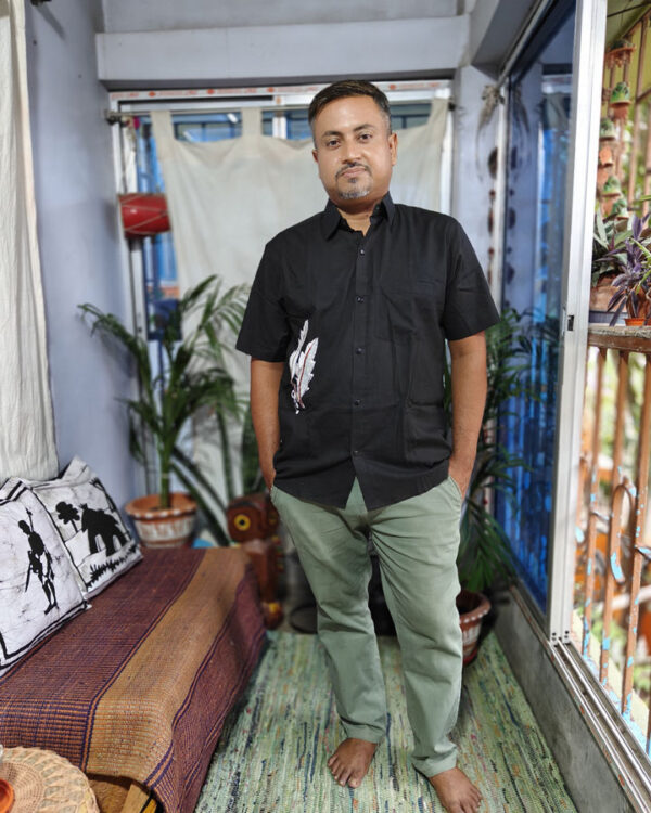 Men's Hand Batik with Hand Embroidery Pure Cotton Shirt – The Tribal Edit