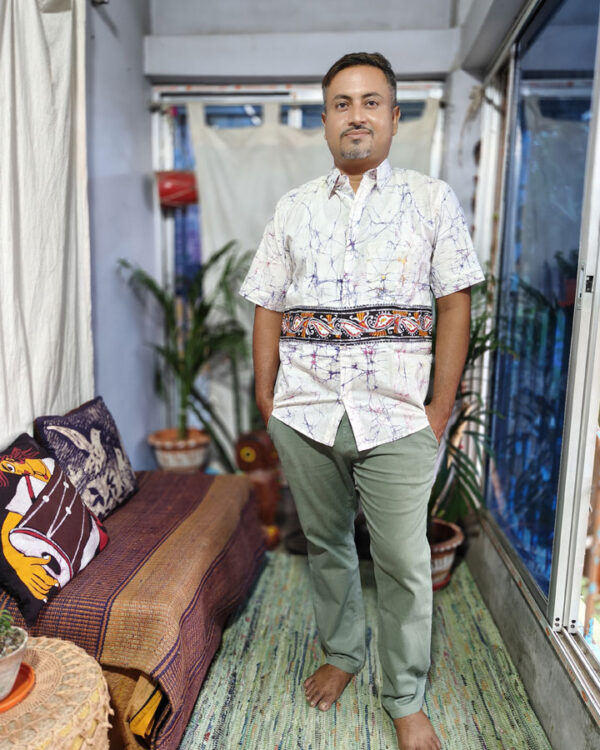 Men's Hand Batik Pure Cotton Shirt – Alpana Panel