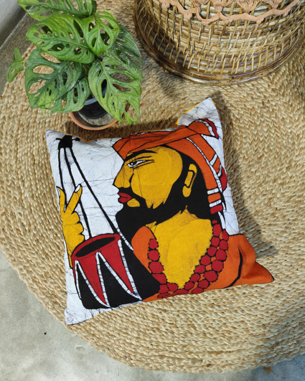 Hand Batik Pure Cotton Cushion Cover – Baul, Amar Bangla Series