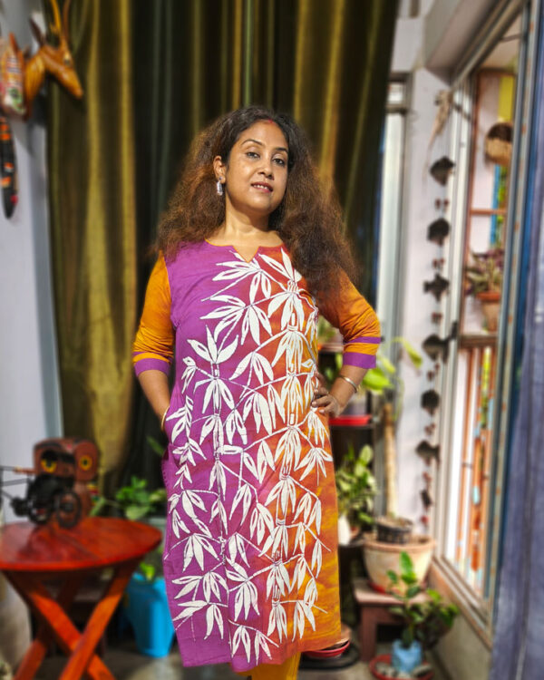 The Bamboo Grove Hand Batik Ombre Cotton Kurti