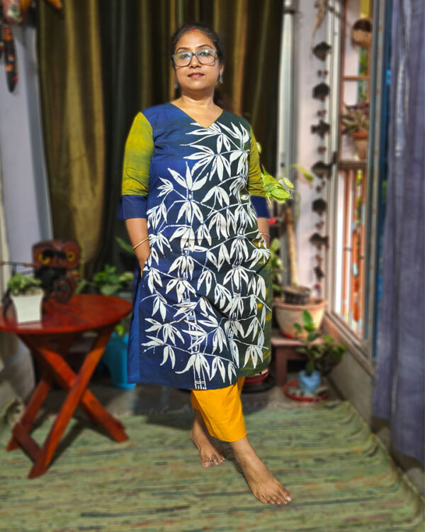 The Bamboo Grove Hand Batik Ombre Cotton Kurti
