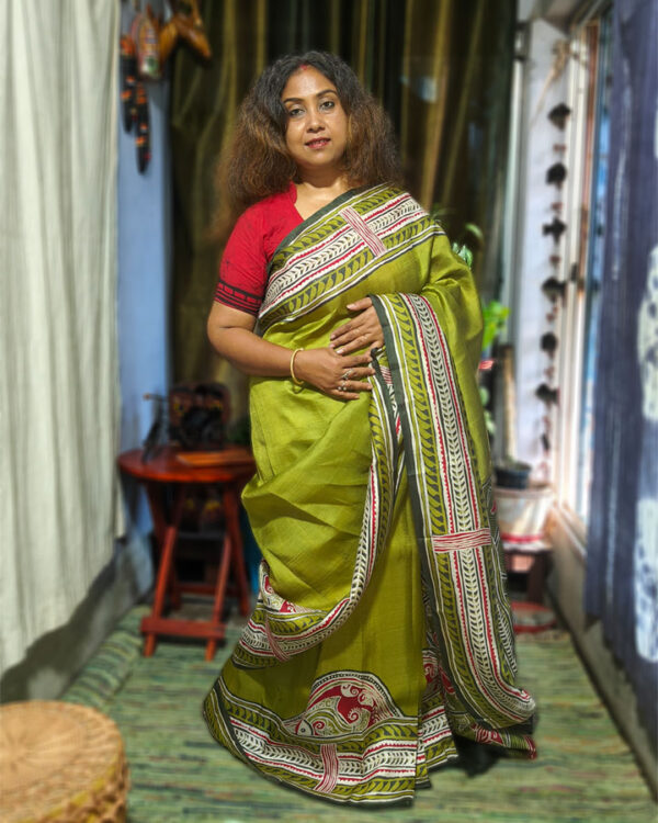 Handwoven Mulberry Silk Saree Alpana Prokriti (11)