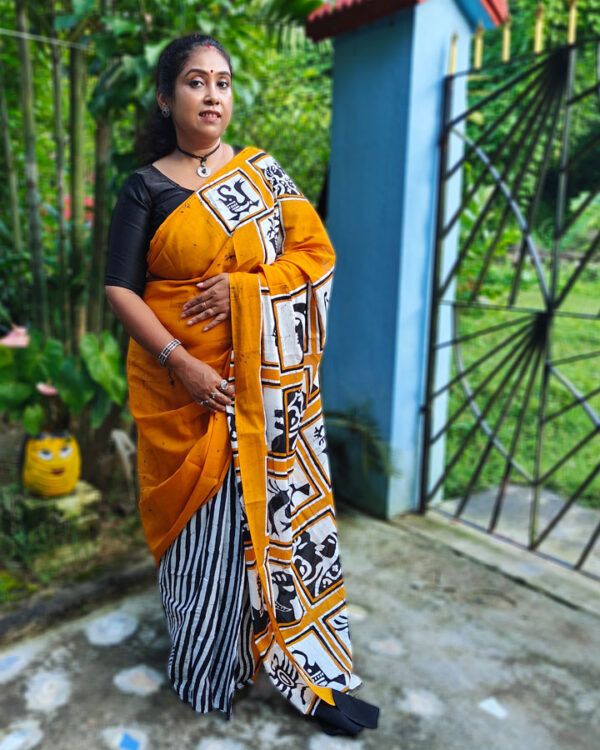Cotton Saree Rashi Chakra