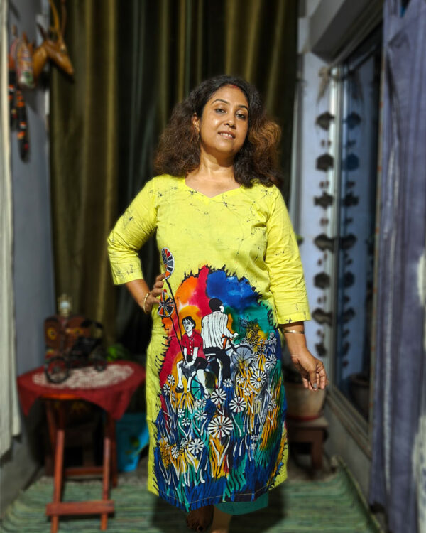 Cotton Batik Kurti Cycle Story 2