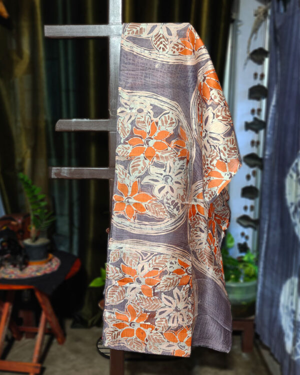 Pure Mulberry Silk Hand Batik Tjanting Stole