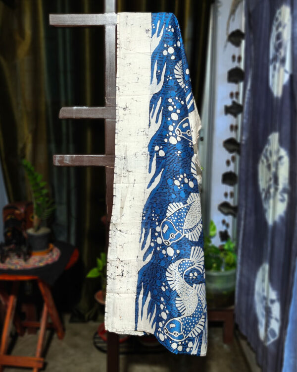 Hand-Batik Handwoven Silk Scarf Dighi